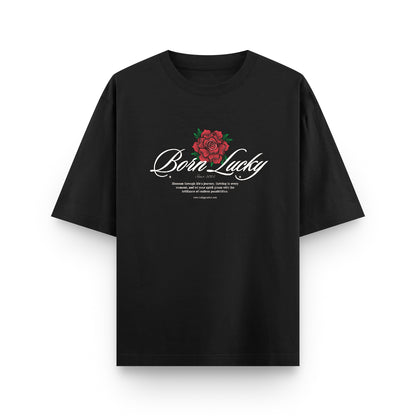 Born Lucky Rose & Skeleton T-Shirt