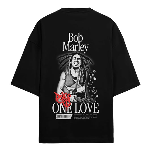 Buy Bob Marley Oversized Black T-Shirt Online 