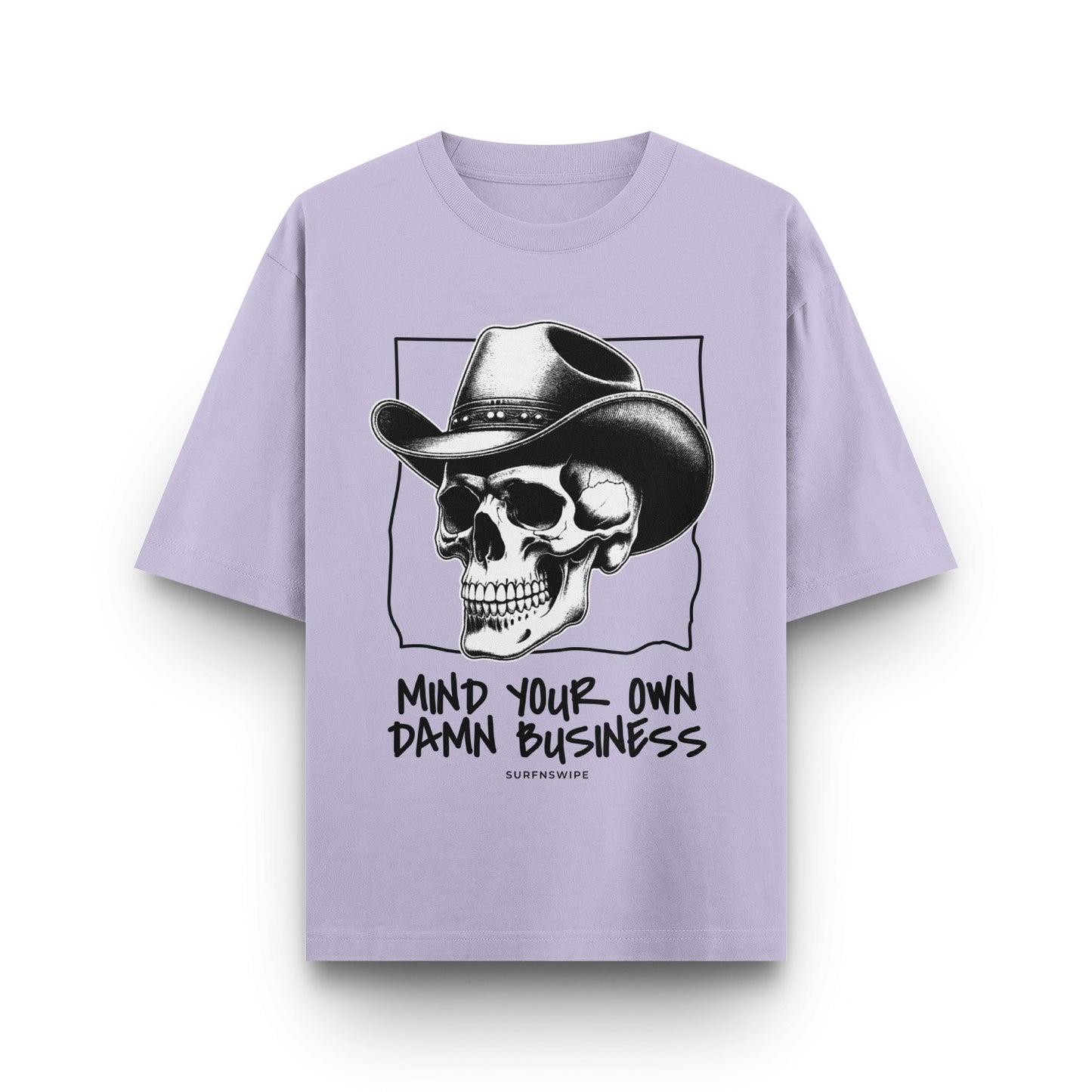 Cowboy Skull T-Shirt - 'Mind Your Own Damn Business' graphic tee