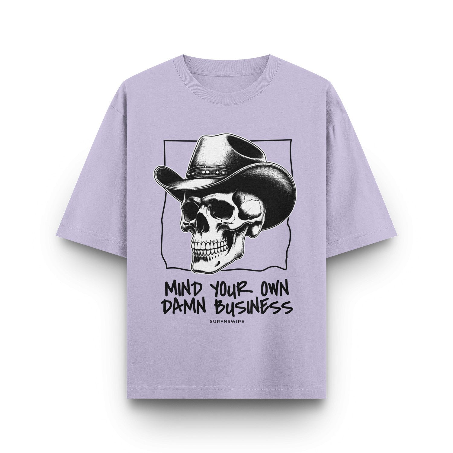 Cowboy Skull T-Shirt - 'Mind Your Own Damn Business' graphic tee