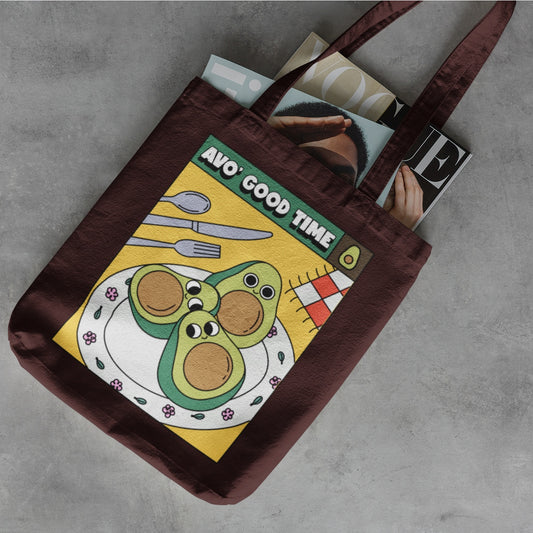 Cute Avocado Printed Avo' Good Time Canvas Tote bag