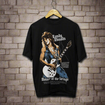 French Terry Oversized Randy Rhoads Guitar Legend T-Shirt