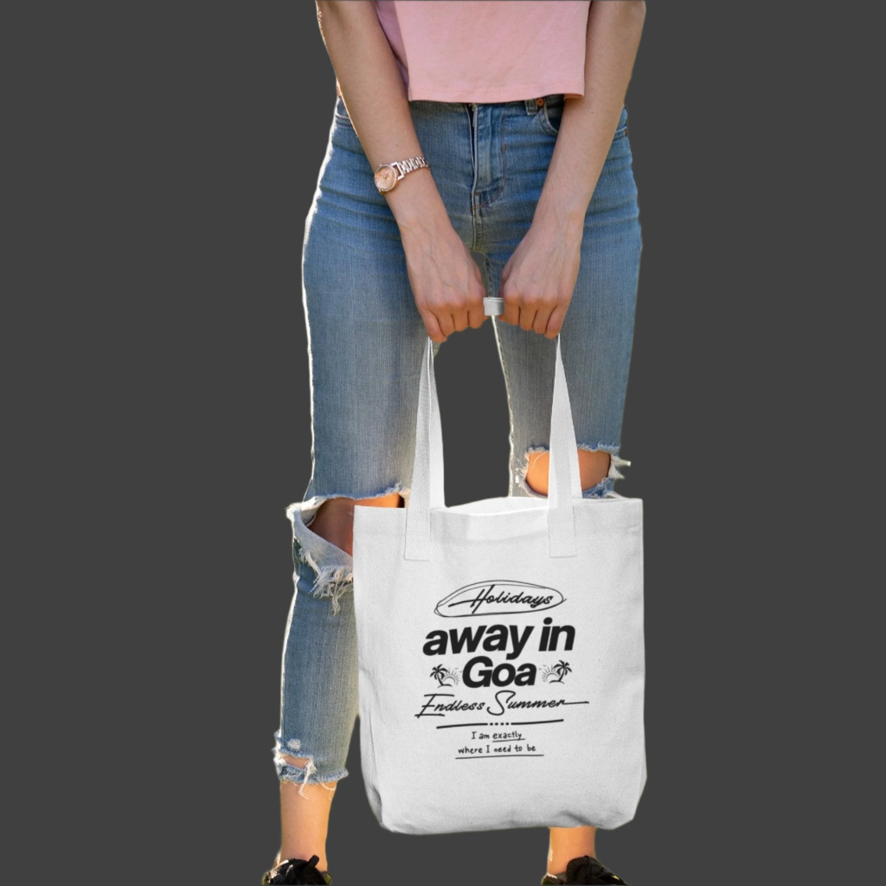 Goa Vacation Tote Bag | Holiday Essentials| Printed Canvas Shopper Bag