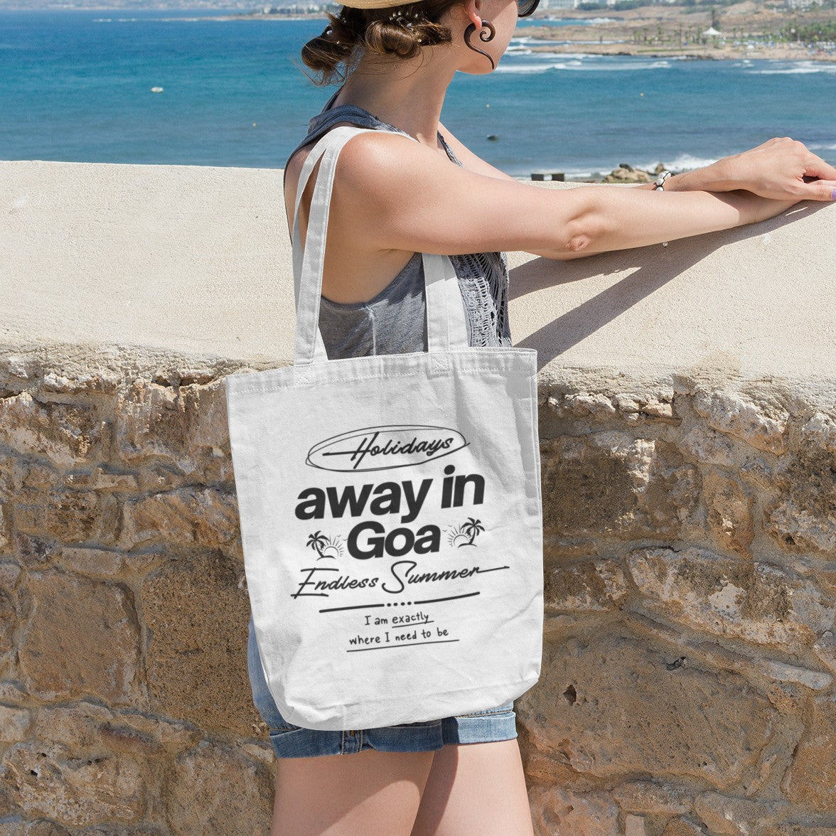 Goa Vacation Tote Bag | Holiday Essentials| Printed Canvas Shopper Bag