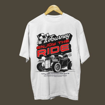 Graphic Printed Oversized French Terry T-shirt