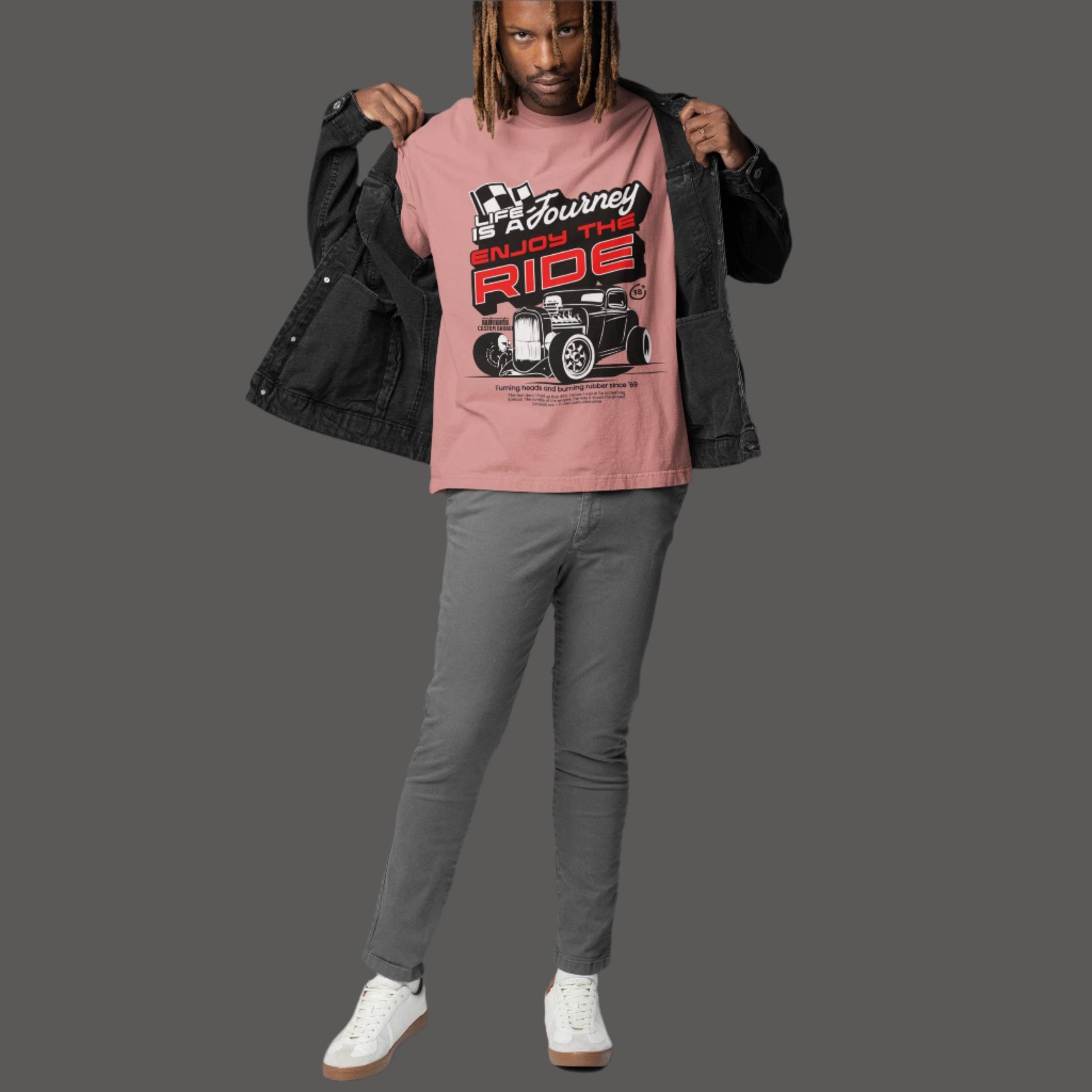 Graphic Printed Oversized French Terry T-shirt