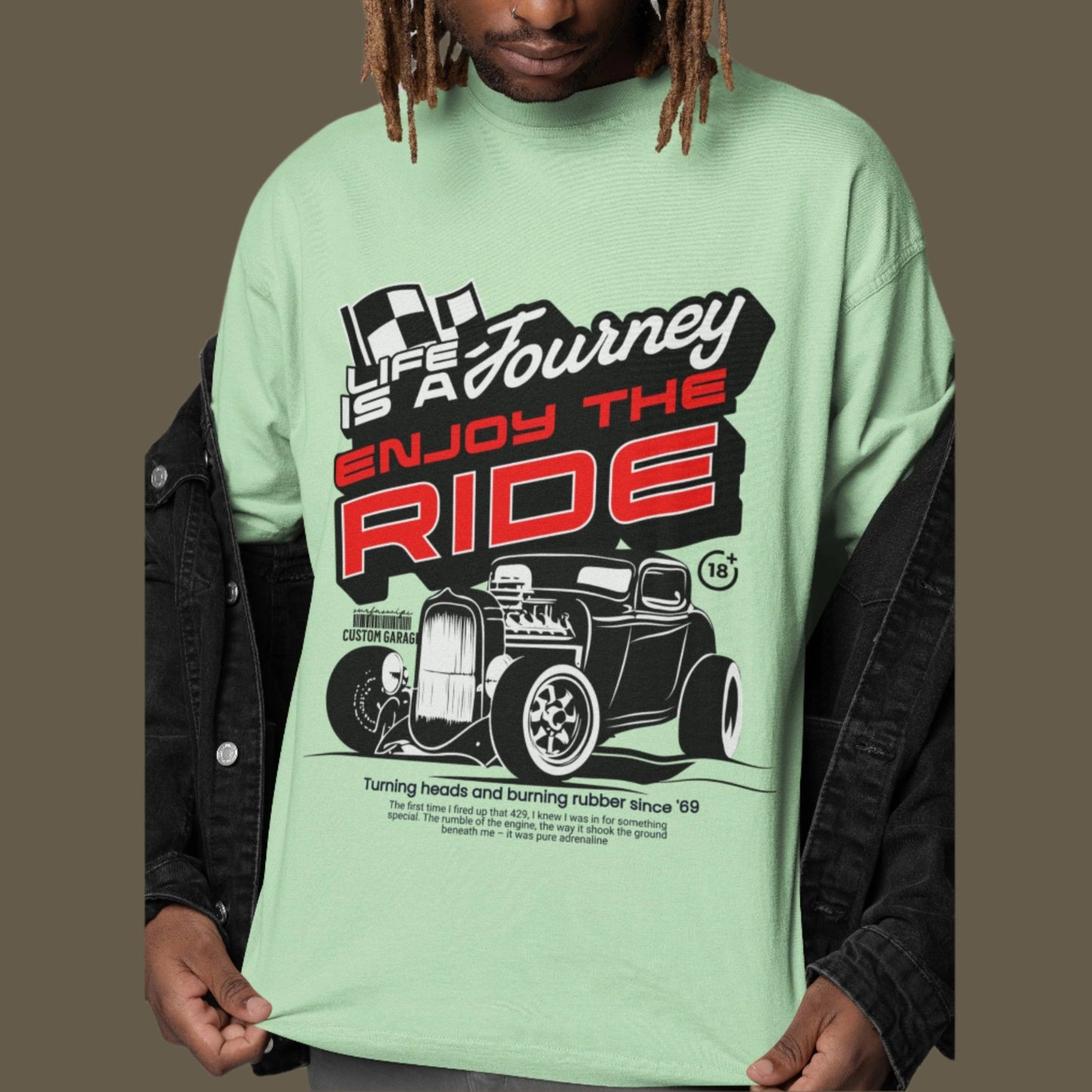 Graphic Printed Oversized French Terry T-shirt