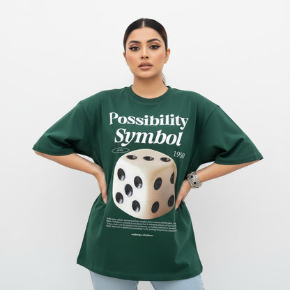 Unisex Oversized Possibility Symbol T-Shirt