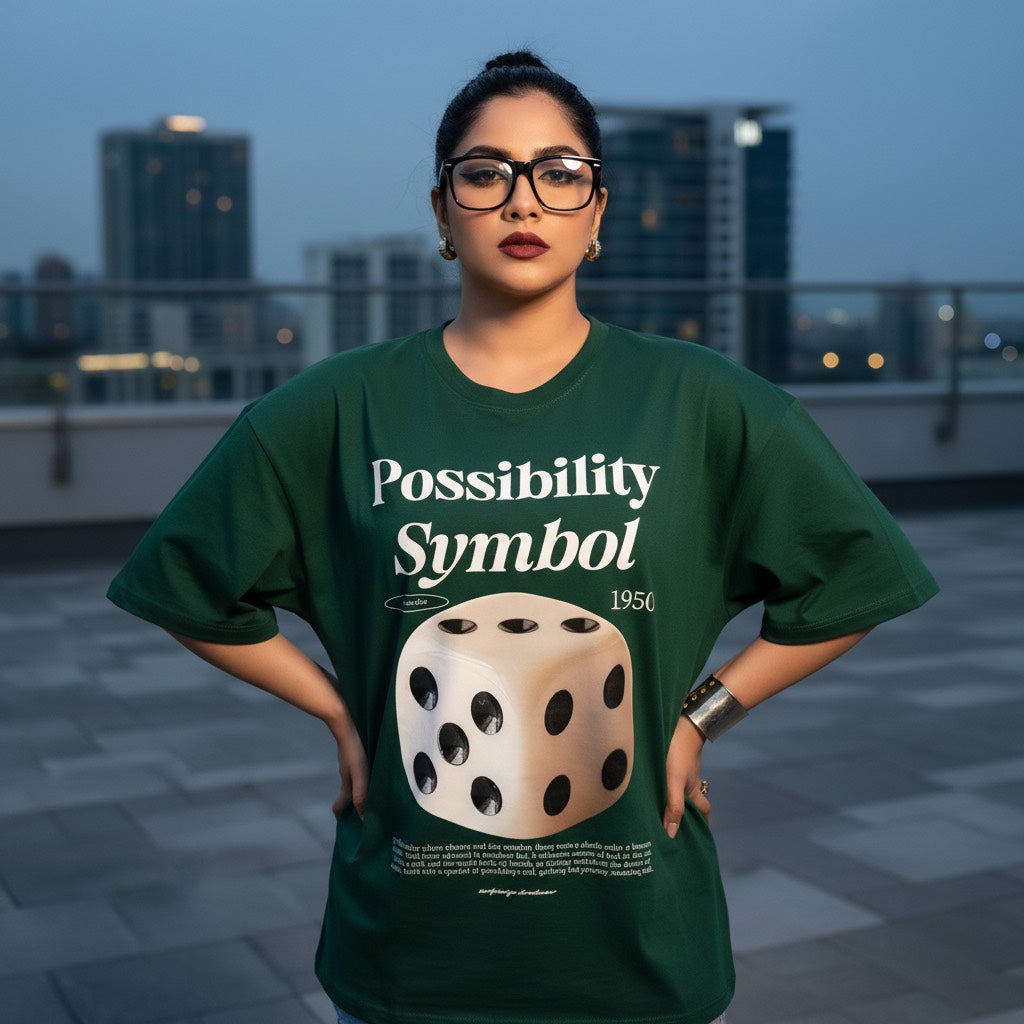 Unisex Oversized Possibility Symbol T-Shirt