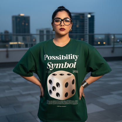 Unisex Oversized Possibility Symbol T-Shirt