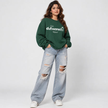 Disconnect Graphic Oversized Heavyweight Sweatshirt