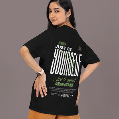Just Be Yourself  Oversized Cotton T-Shirt