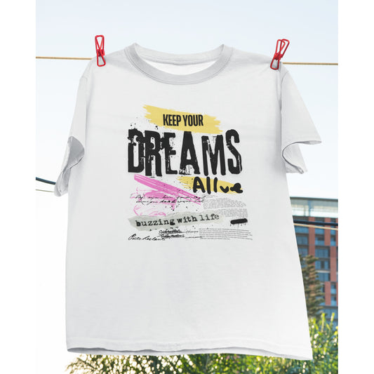 Keep Your Dream Alive Printed Cotton Oversize T-shirt