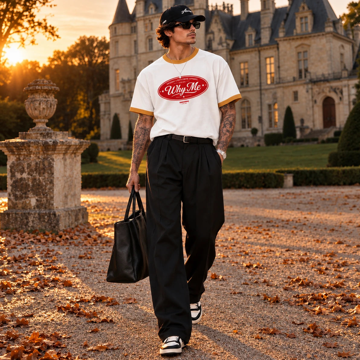 Man-wearing-off-white-yellow-ringer-t-shirt