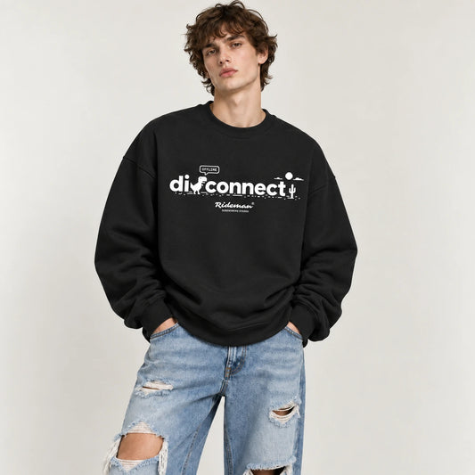 Disconnect Graphic Oversized Heavyweight Sweatshirt