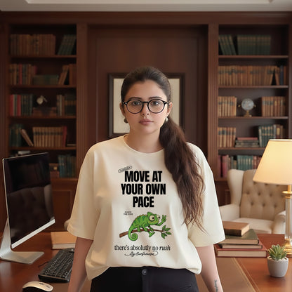 Move At Your Own Pace Unisex Oversized T-Shirt