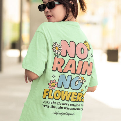 No Rain No Flowers Retro T-Shirt 