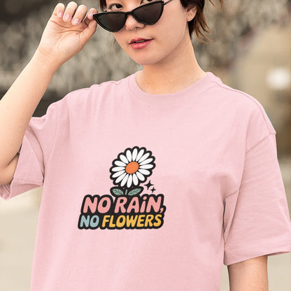 No Rain No Flowers Retro T-Shirt 
