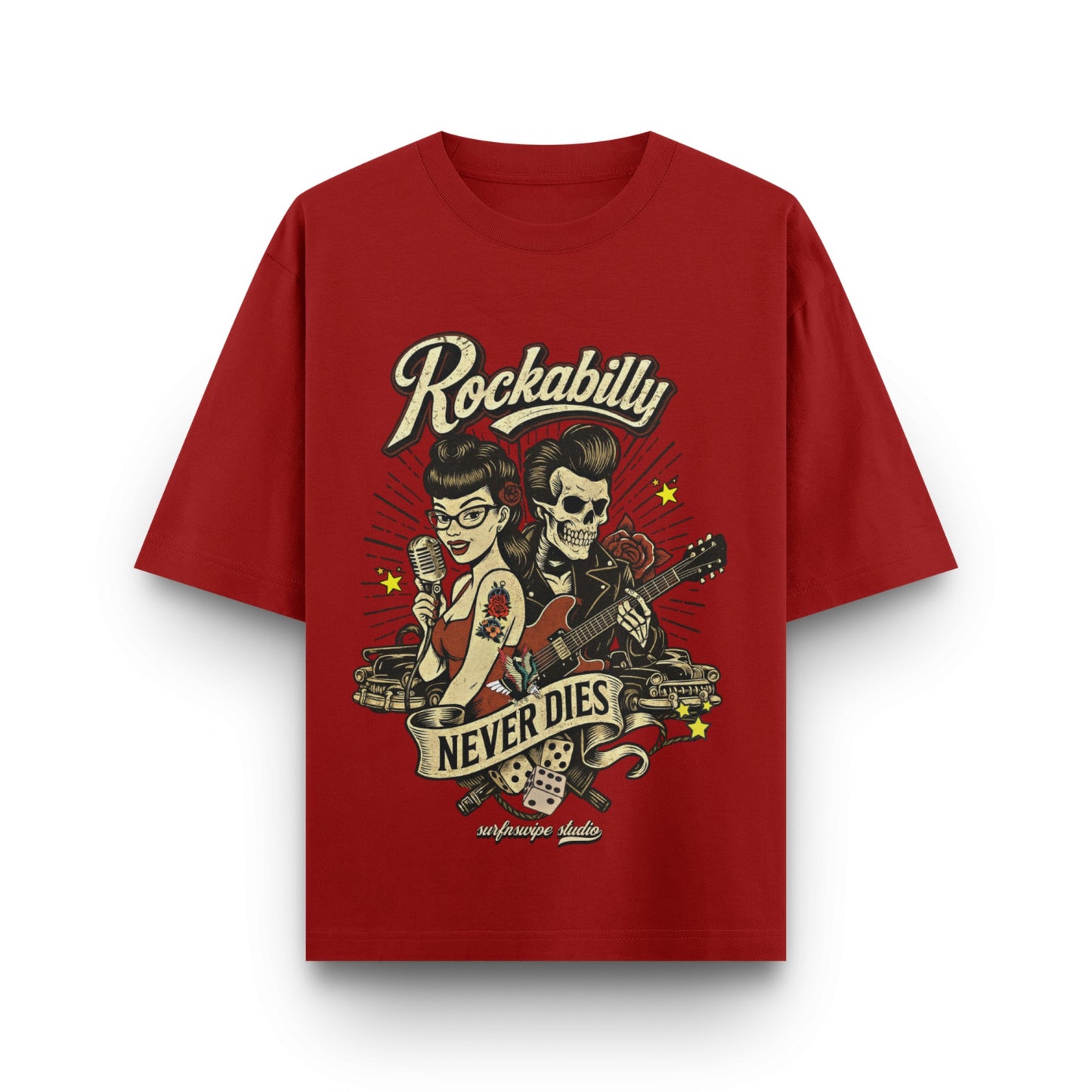 Rockabilly Never Dies vintage graphic t-shirt