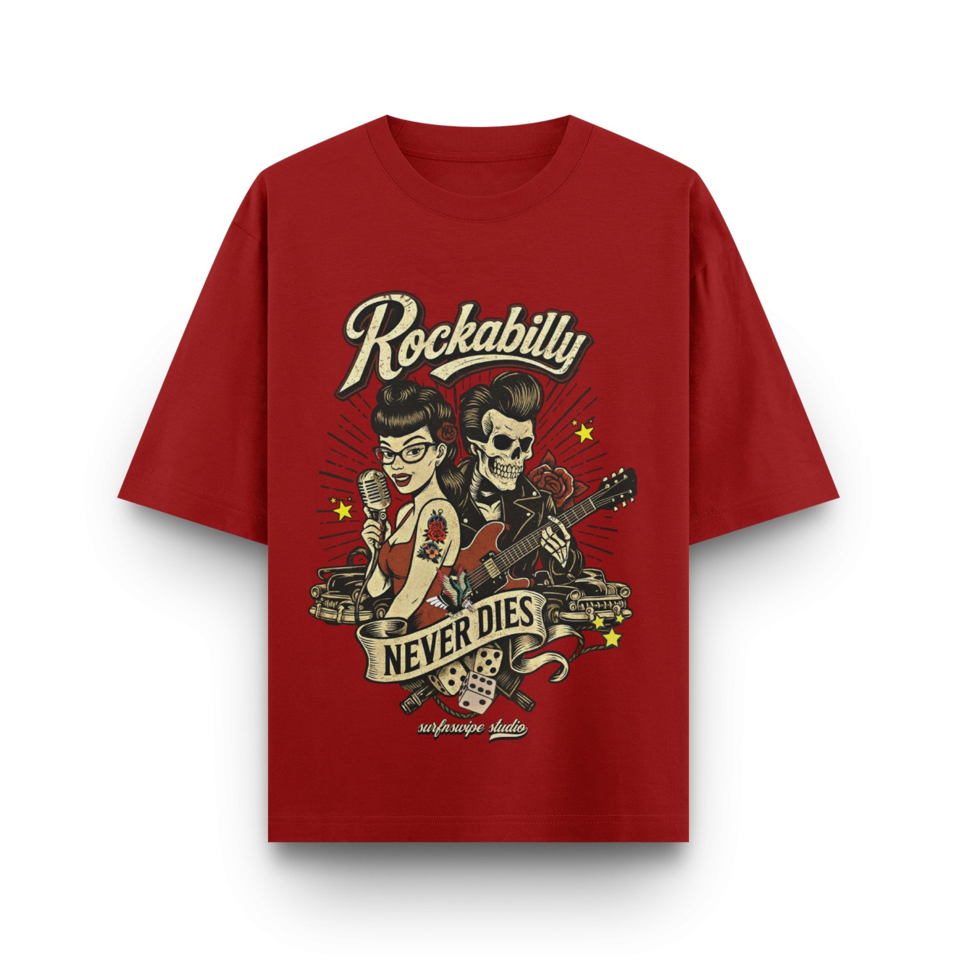 Rockabilly Never Dies vintage graphic t-shirt