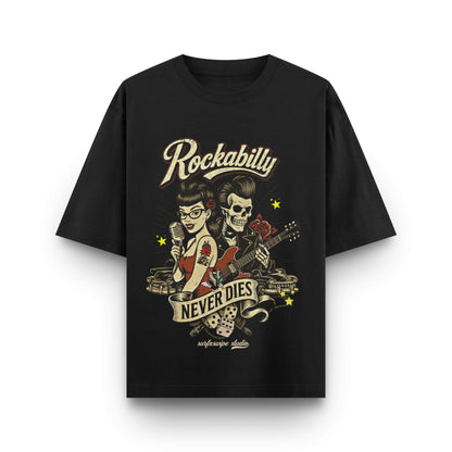 Rockabilly Never Dies vintage graphic t-shirt