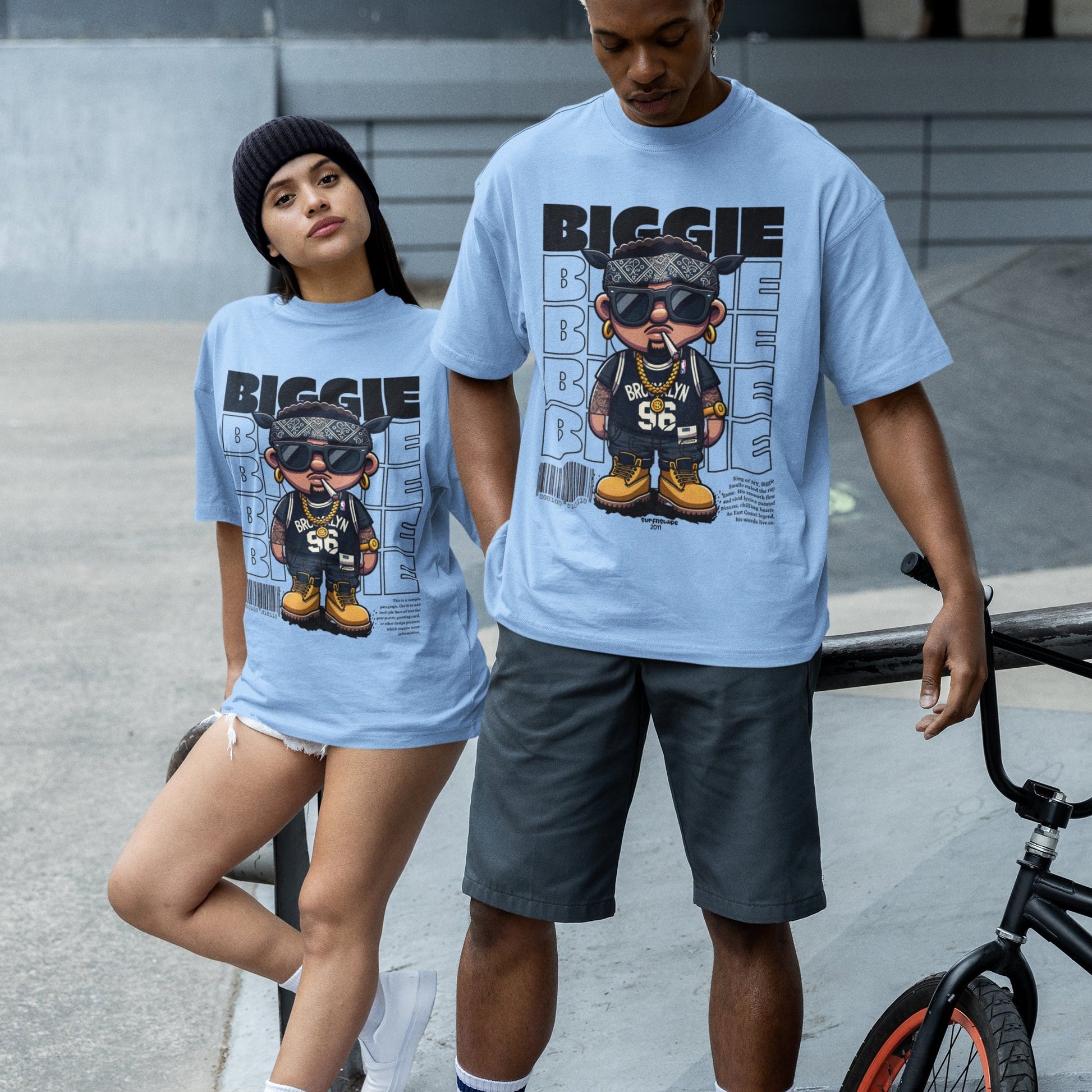 Oversized Men Cotton Biggie Print Graphic T-shirt