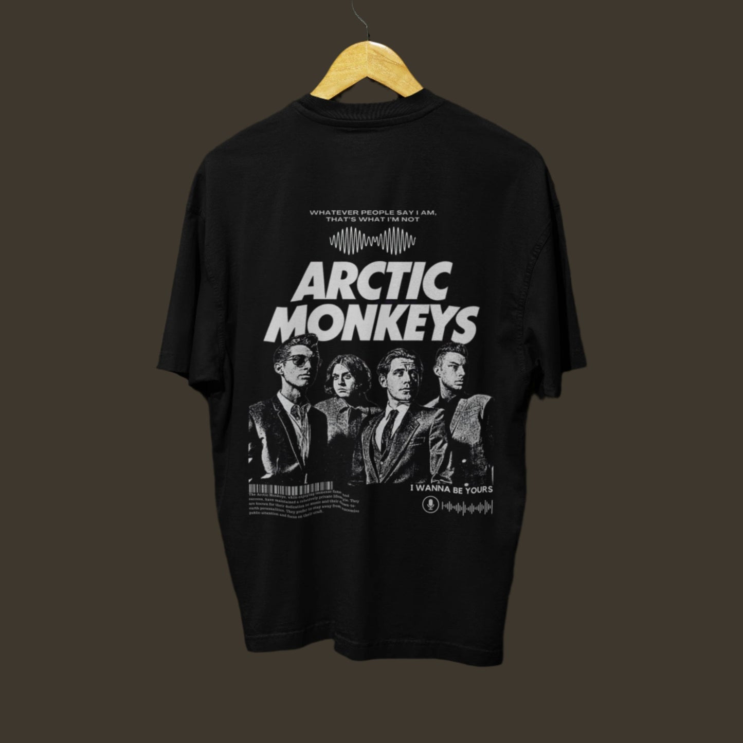 Oversized Arctic Monkeys Vintage-Inspired Tee