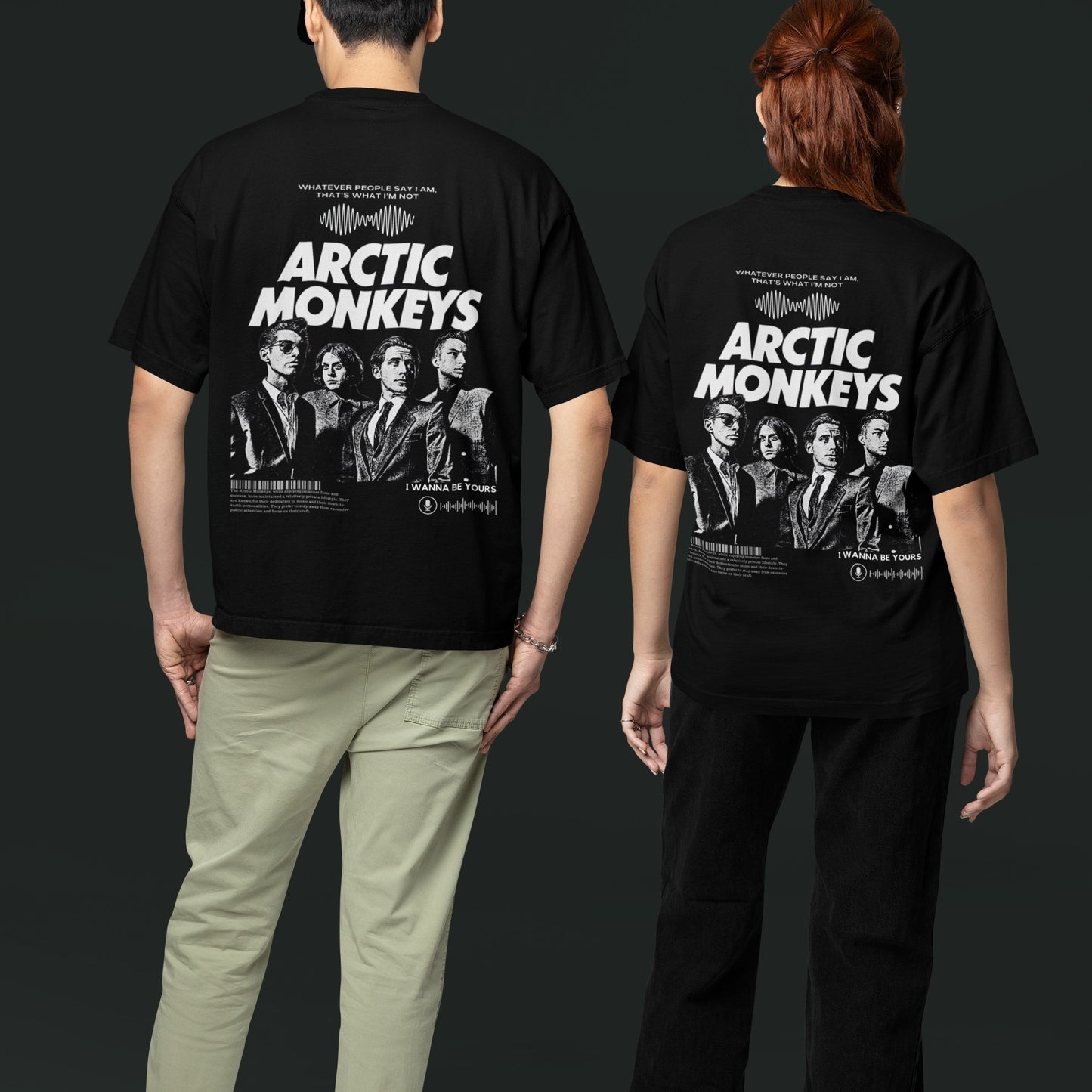 Oversized Arctic Monkeys Vintage-Inspired Tee