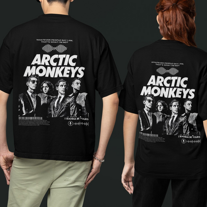 Unisex Oversized Arctic Monkeys Vintage-Inspired Tee