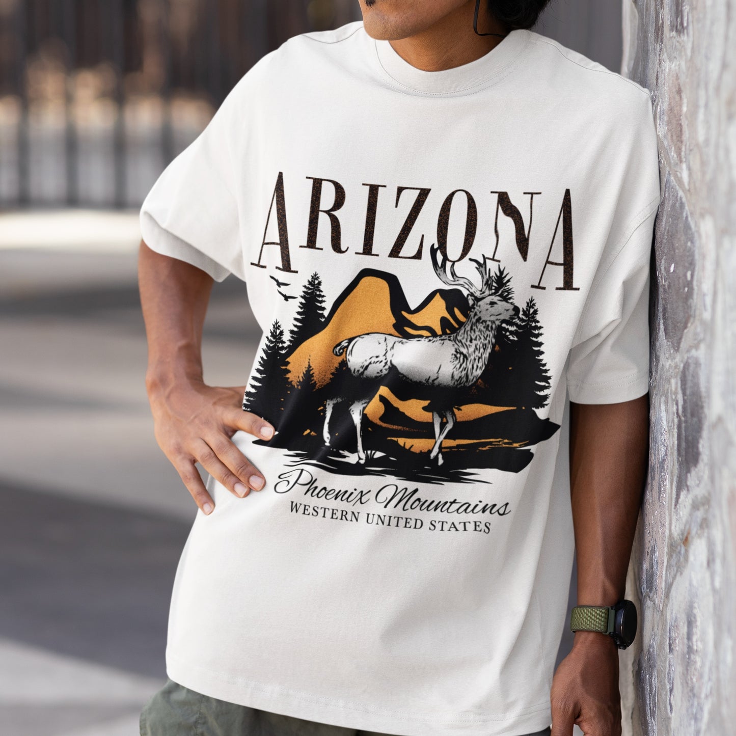 Oversized Arizona Graphic  French Terry Tee