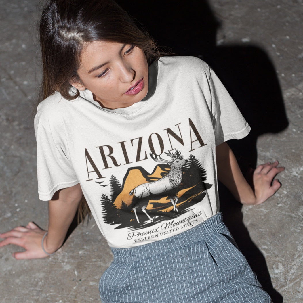Oversized Arizona Graphic  French Terry Tee