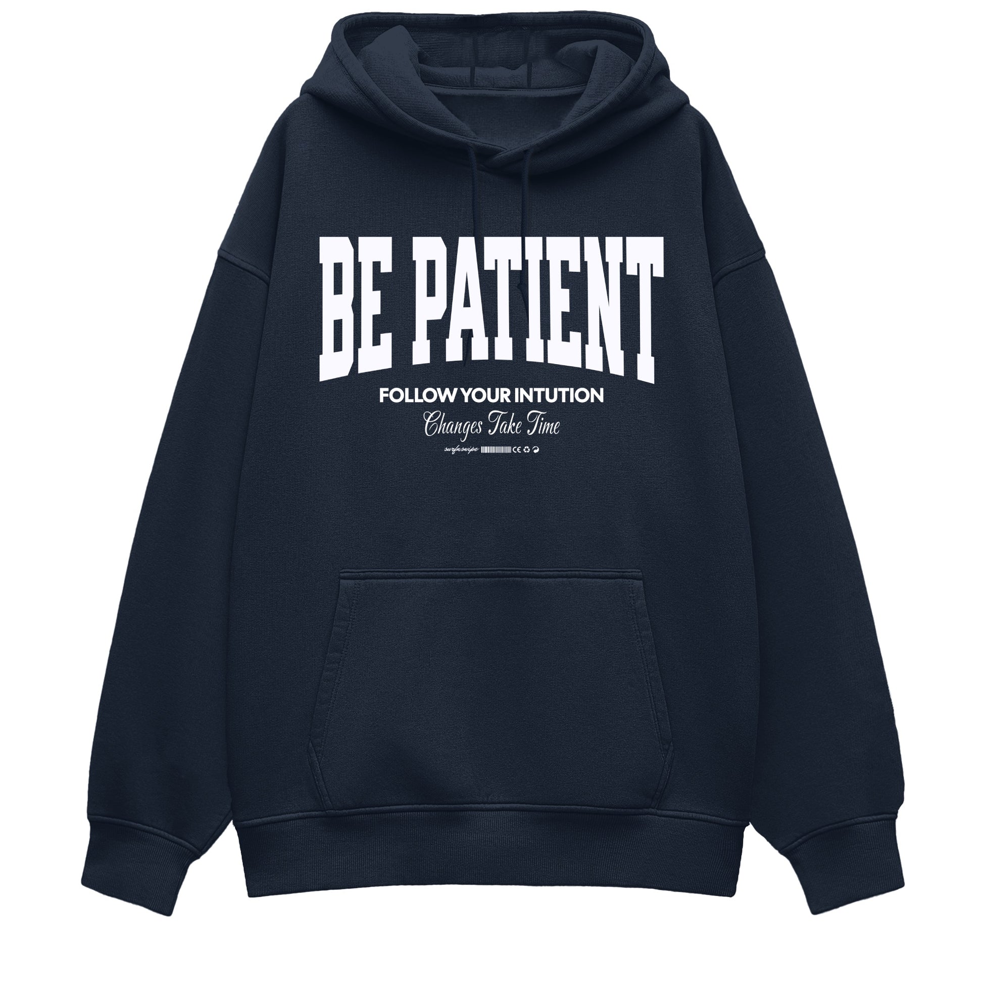 Oversized Be Patient Print Hoodie