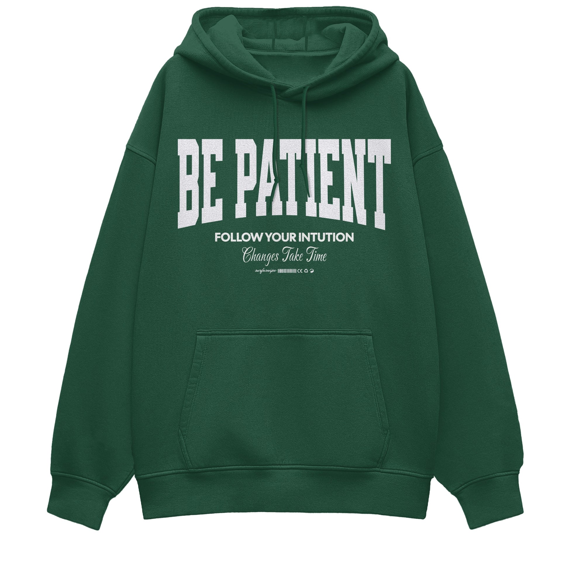 Oversized Be Patient Print Hoodie