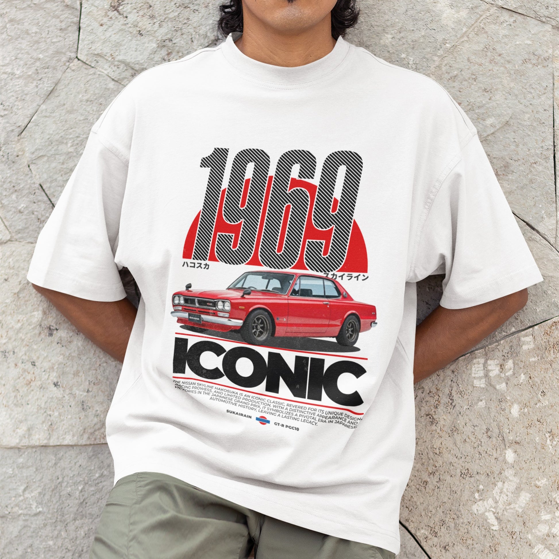 Oversized Hakosuka GT-R V8 T-Shirt for JDM Enthusiasts