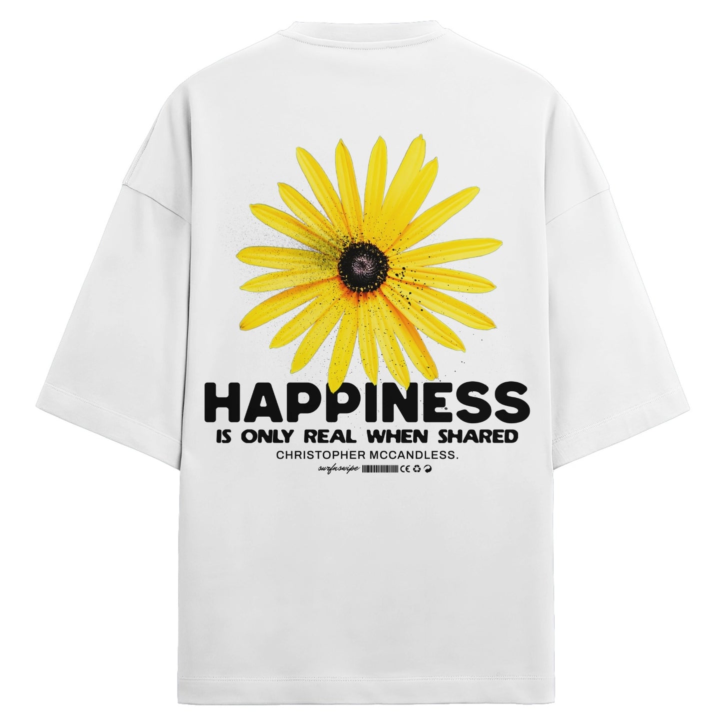 Oversized Inspirational Quote T-Shirt