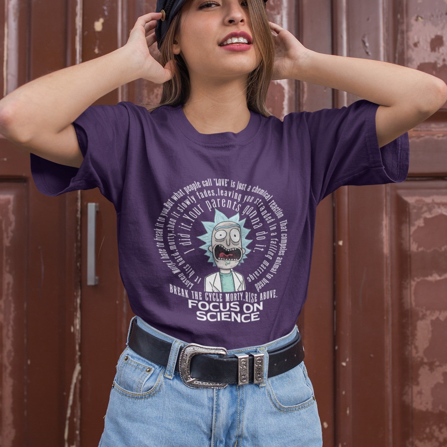 Oversized Rick and Morty "Love is a Chemical Reaction" T-Shirt