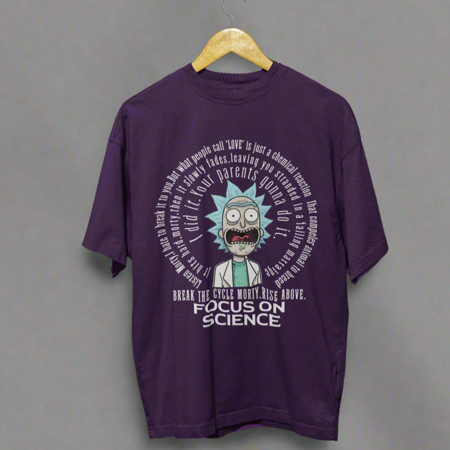 Oversized Rick and Morty "Love is a Chemical Reaction" T-Shirt