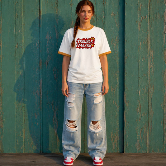 Trouble Maker Ringer T-Shirt