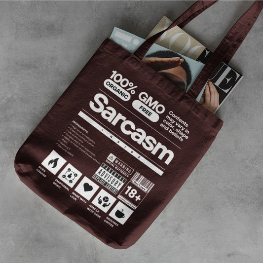 Sarcasm  Printed  Canvas Tote Bag