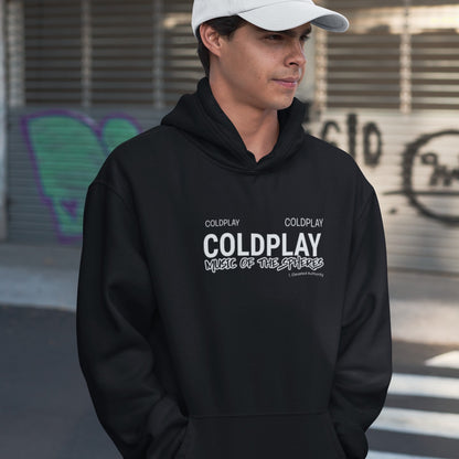 Unisex Black Oversized Coldplay Hoodie