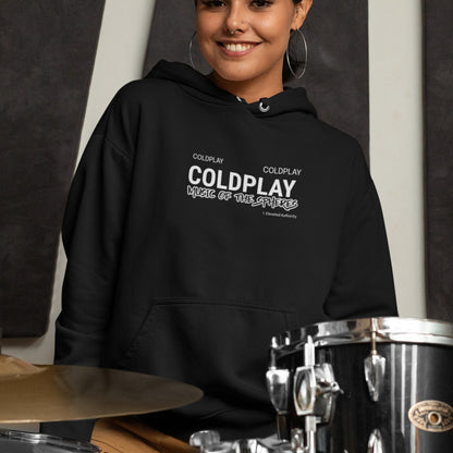 Unisex Black Oversized Coldplay Hoodie