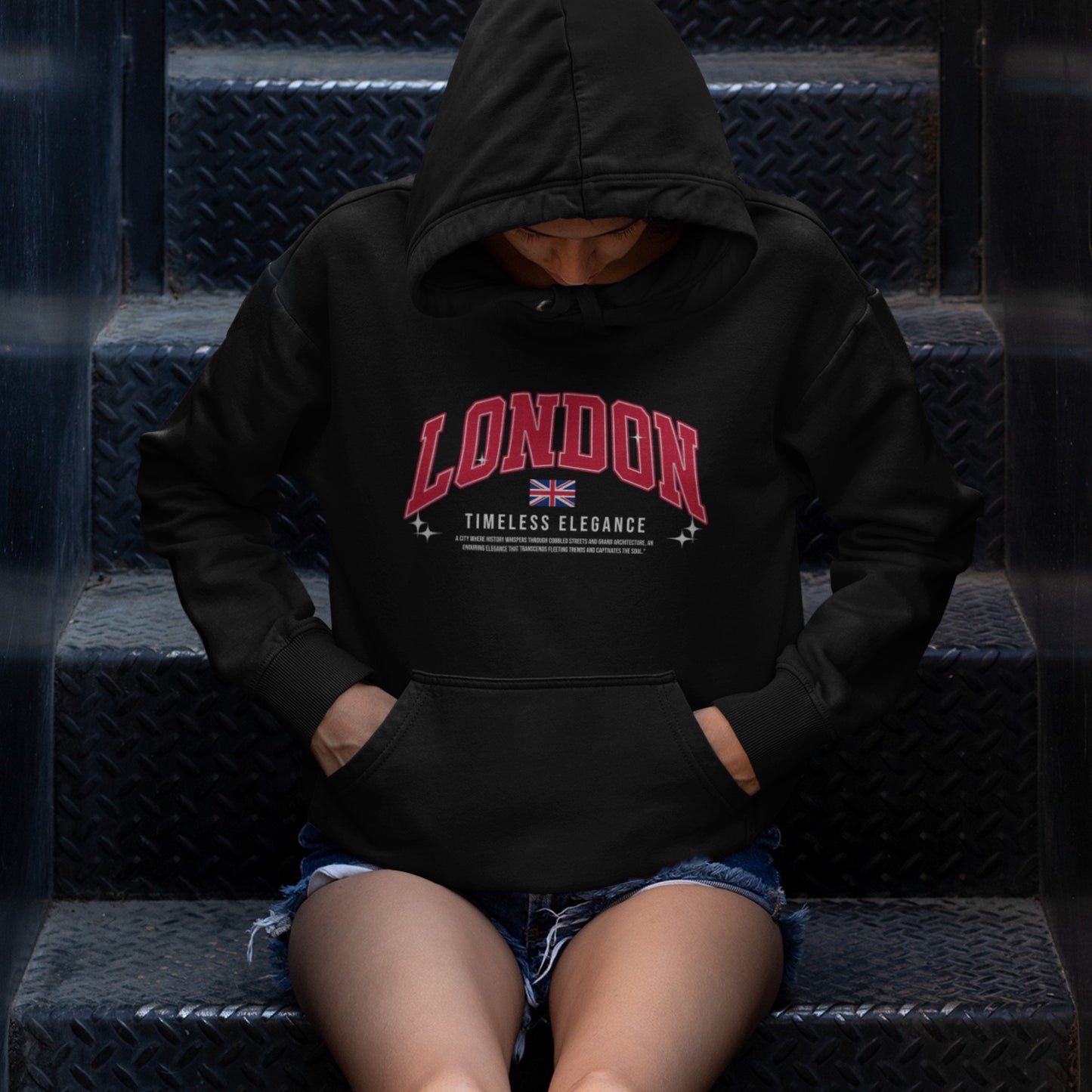 Unisex London Typography Hoodie