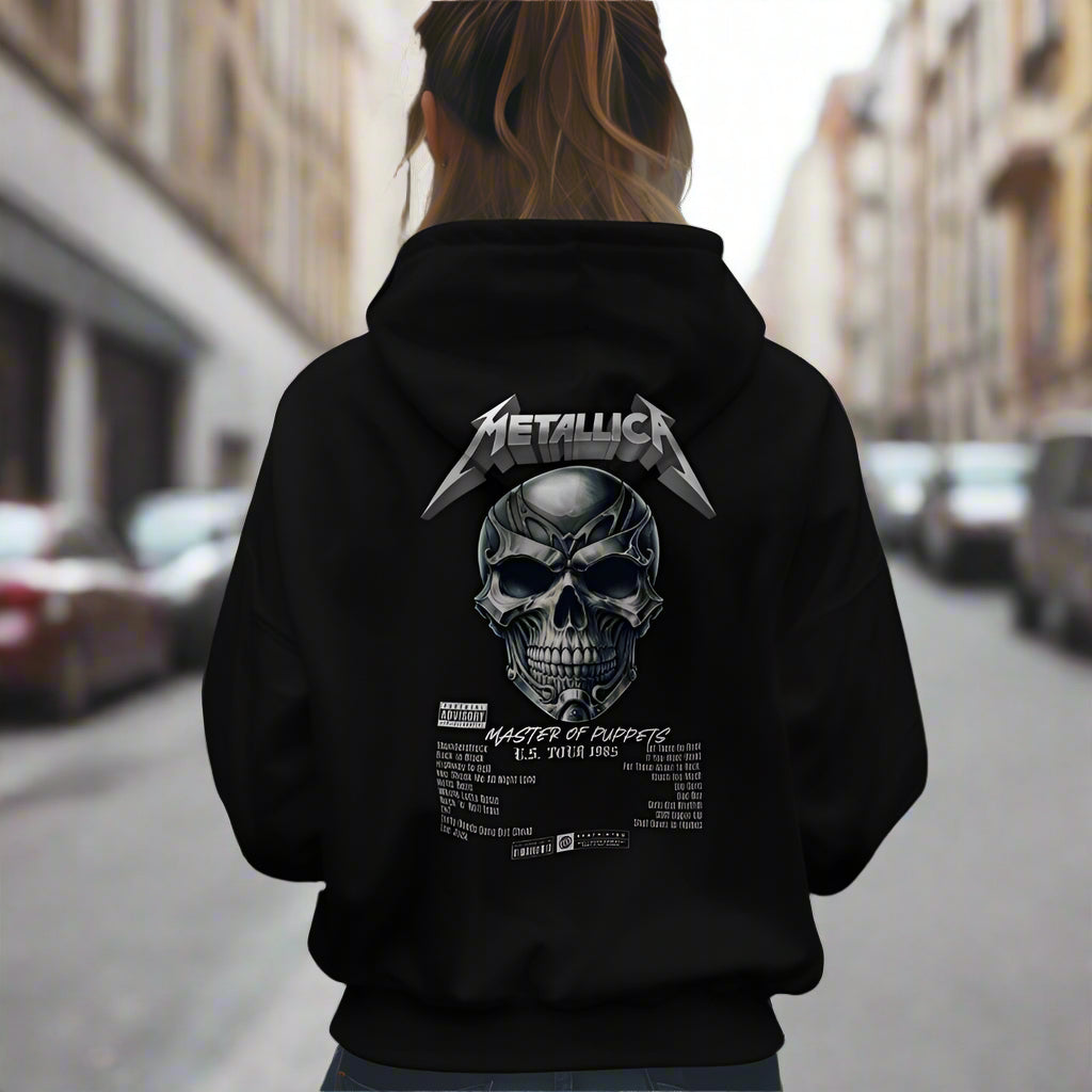 Unisex Metallica Oversized Drop Shoulder Hoodie