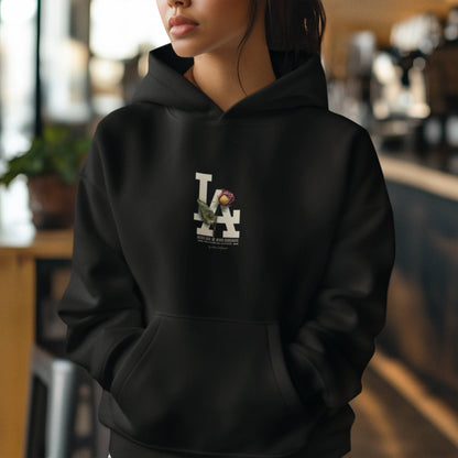 Unisex Urban Oversized Black LA Hoodie