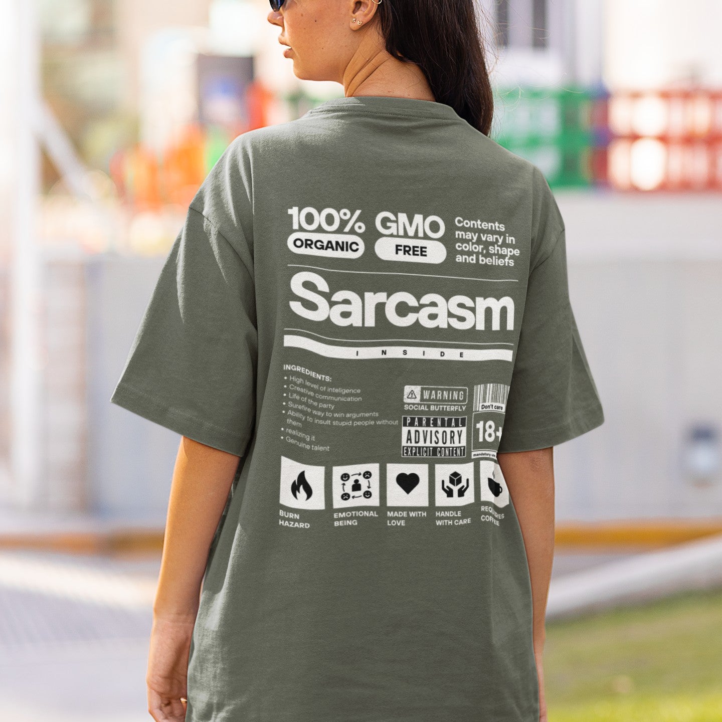 Unisex oversized Sarcasm T-shirt