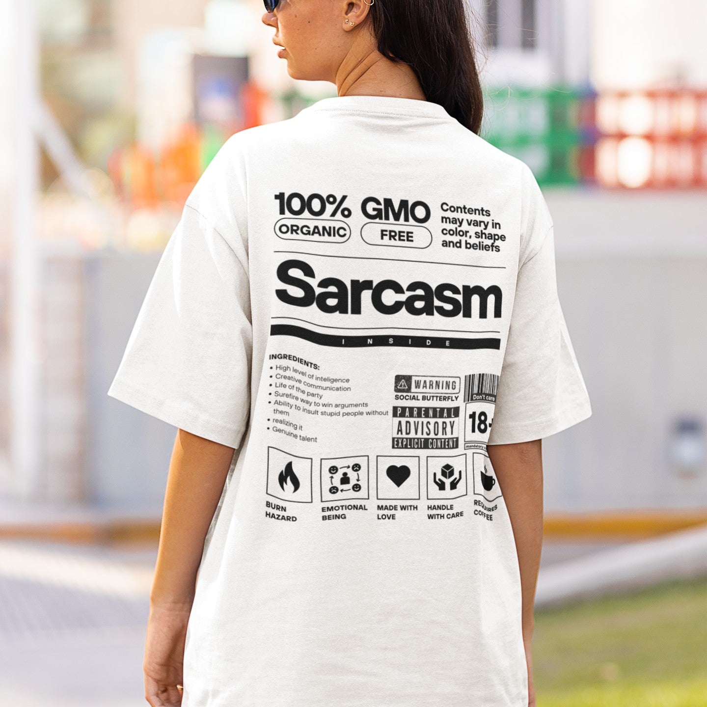 Unisex oversized Sarcasm T-shirt