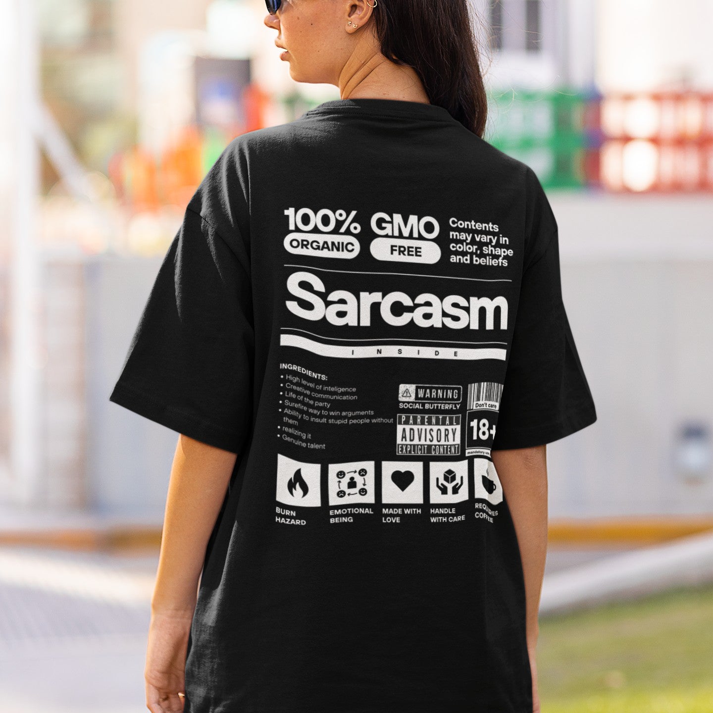 Unisex oversized Sarcasm T-shirt