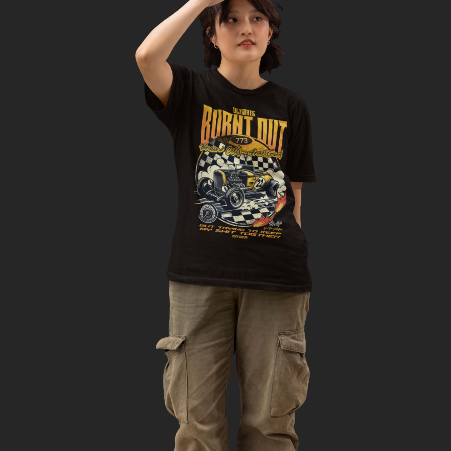 Vintage Car Graphic Oversized Classic T-Shirt