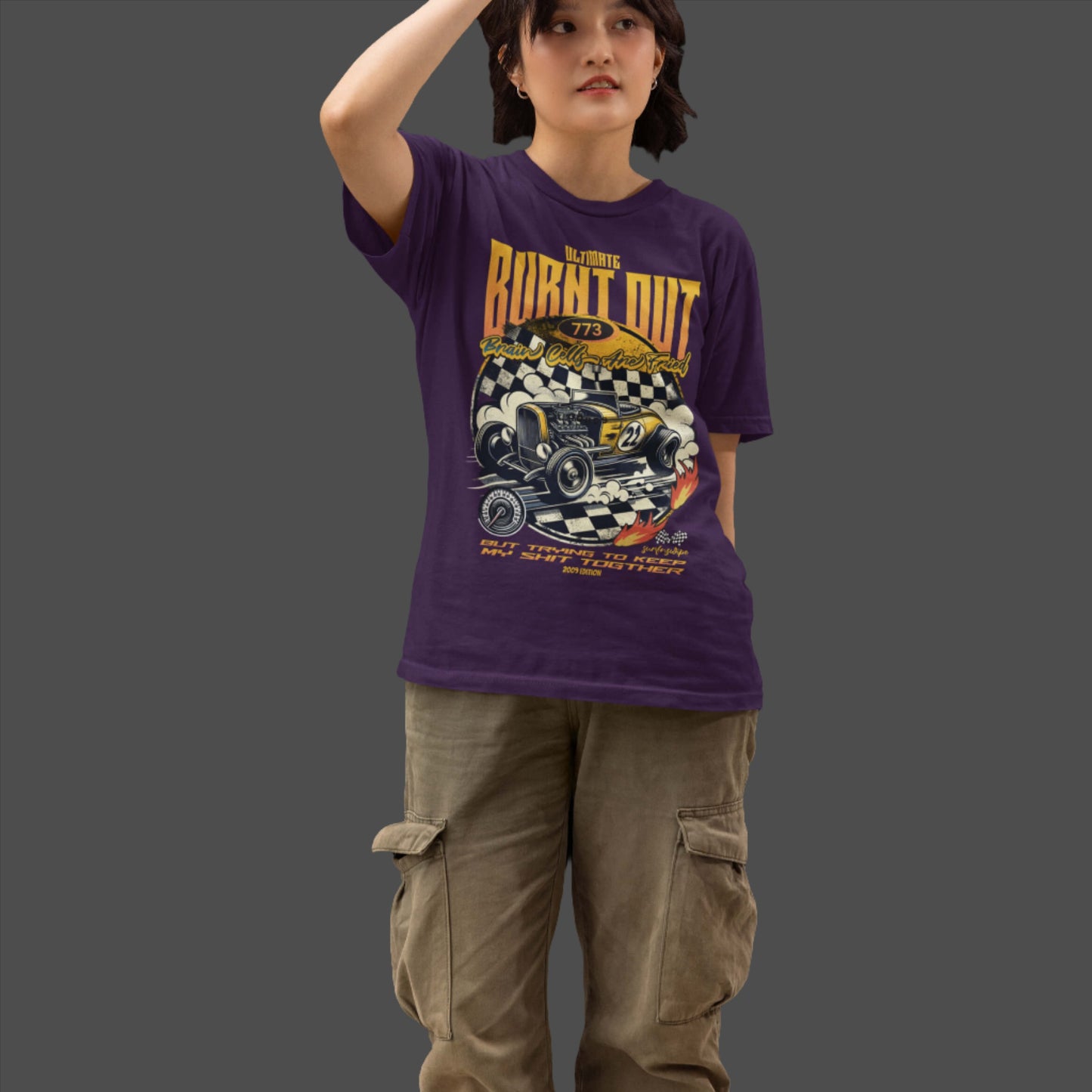 Vintage Car Graphic Oversized Classic T-Shirt