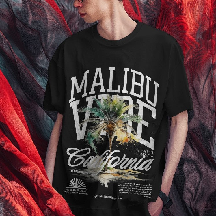 Relaxed Fit, Malibu Vibe: 240 GSM Oversize Unisex Cotton Tee